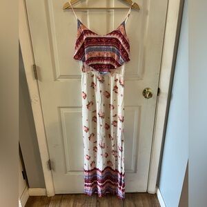 Mudd Women's Maxi Dress - Purple and White